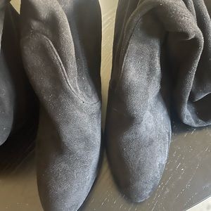Black suede Steve Madden over the knee boots with tie in the back (size 9.5)